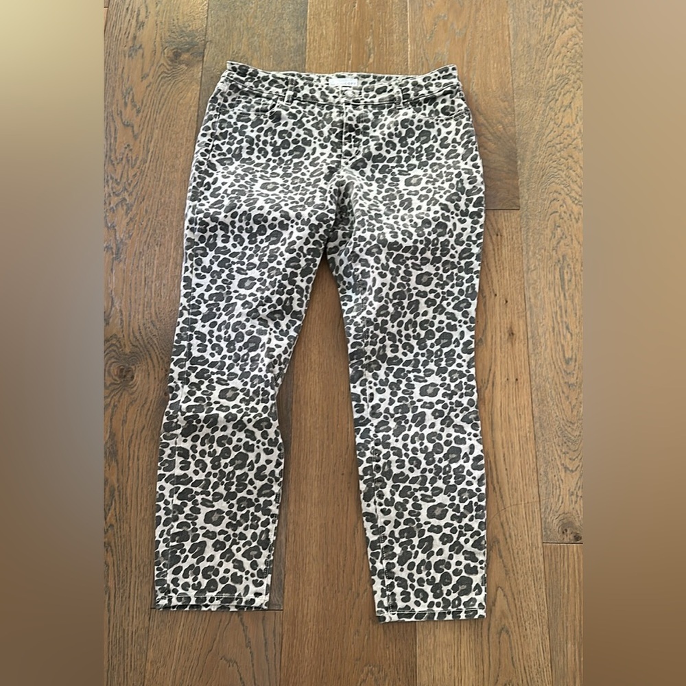 LOFT Leopard Print Skinny Jeans